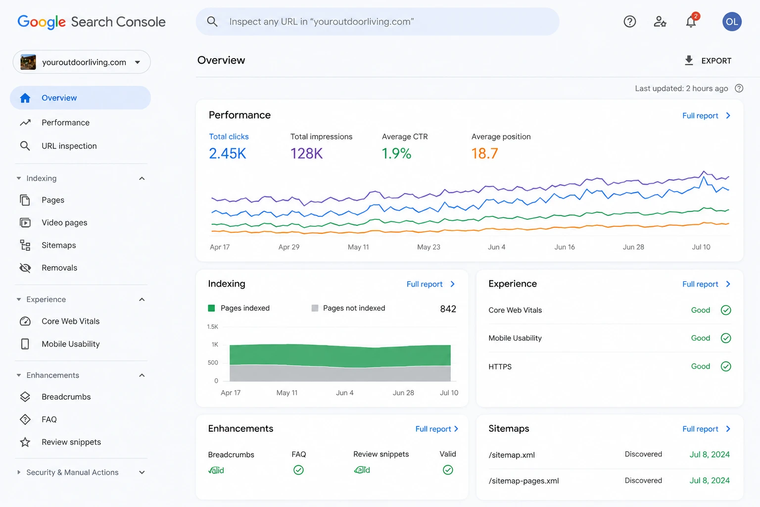 Empresa de outdoor living no topo do Google Search e do Google Maps gerando consultas de projetos de alta qualidade